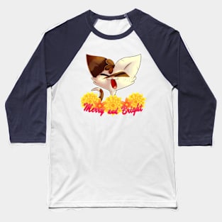 Merry and Bright Kitty Baseball T-Shirt